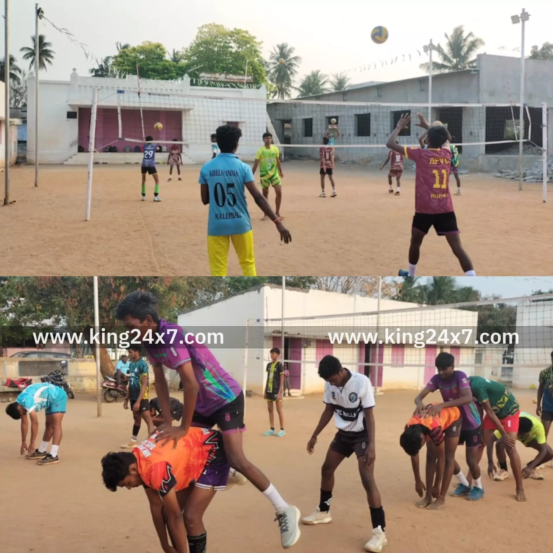 மாநில அளவிலான கைபந்து போட்டியில் விளையாட ஆண்கள் மற்றும் பெண்களுக்கான கைபந்து பயிற்சி முகாமில் பங்கு பெற்றவர்களுக்கு விளையாட்டு உபரணங்கள் வழங்கும் நிகழ்ச்சி பட்டணத்தில் நடந்தது